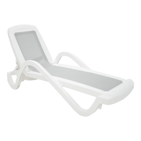 Tramontina Cancun SunLounger Chair-Grey/White
