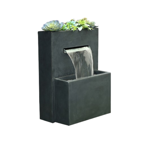 Planter Garden Water Fountain-Black