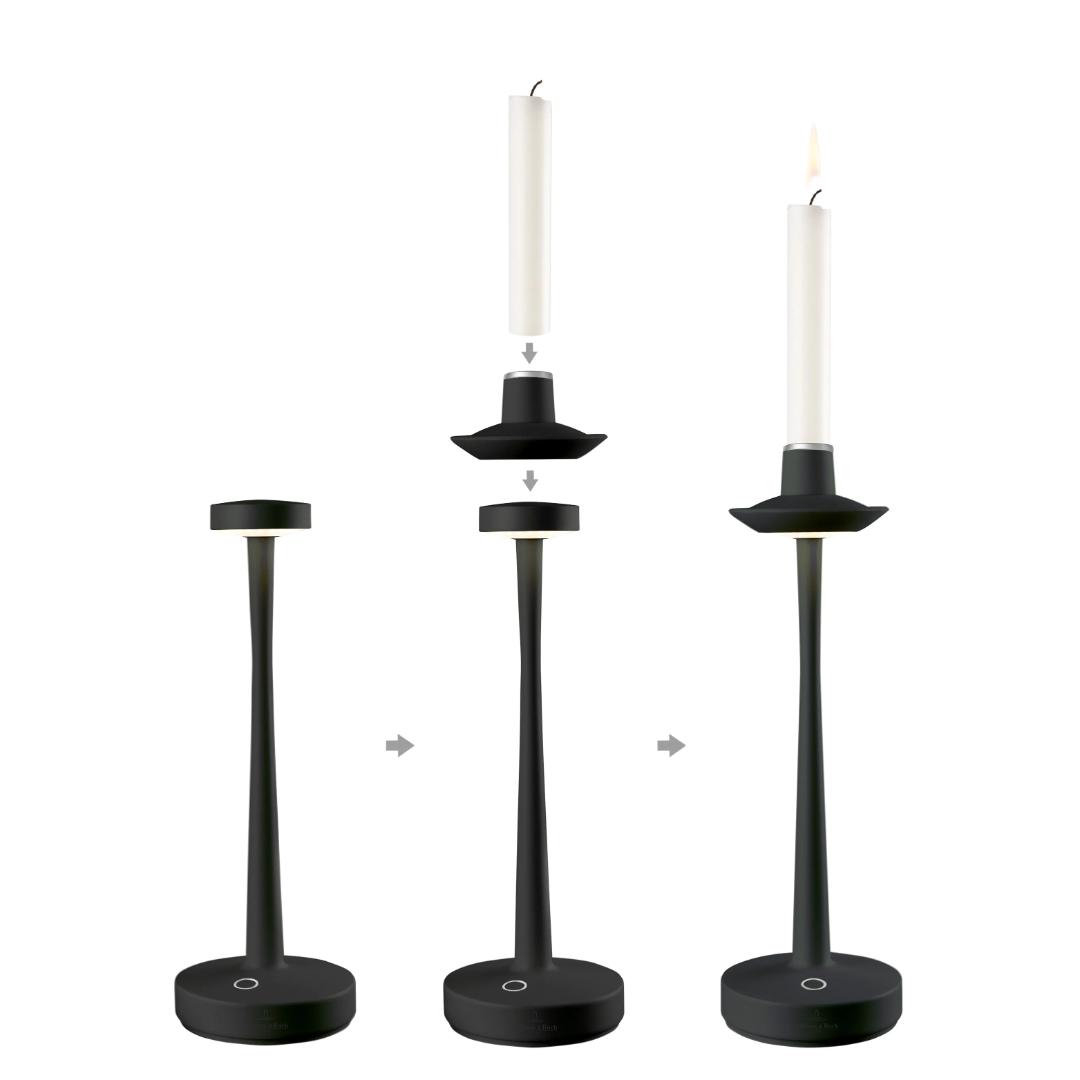 Villeroy & Boch Aarhus Table Lamp / Candle Holder - Black