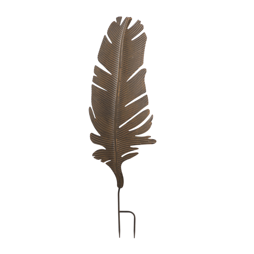 Yara Garden Stake Decorative Leaf Golden