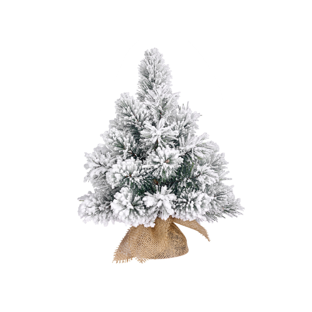  Dinsmore Artificial Christmas Tree With Frosted Burlap Frosted White