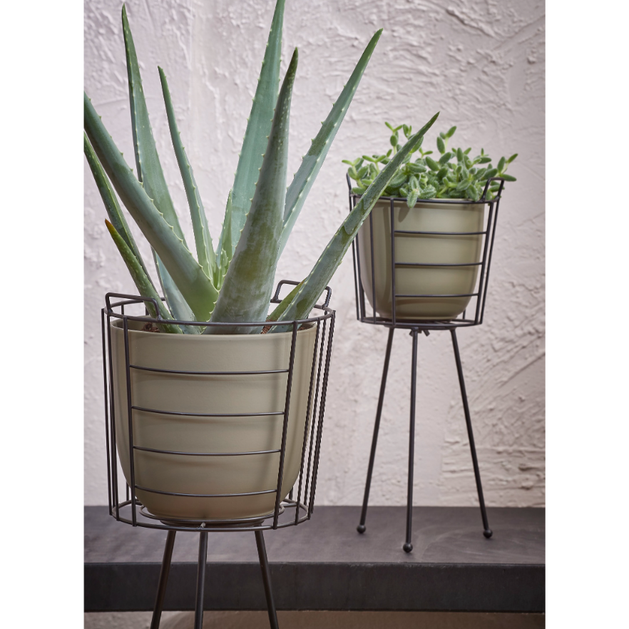 Midar Outdoor Potholder/Planter (L)-Black 