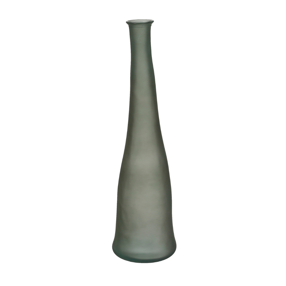 Pinto Recycled Glass Vase - Petrol Green