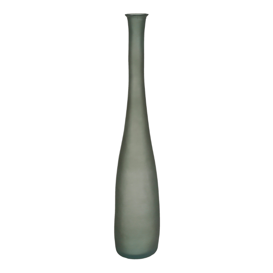 Pinto Outdoor Recycled Glass Vase - Petrol Green