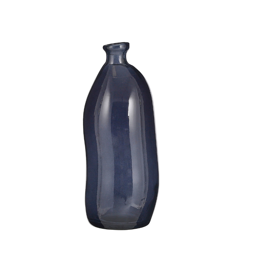 Pinto Outdoor Recycled Glass Vase - Black