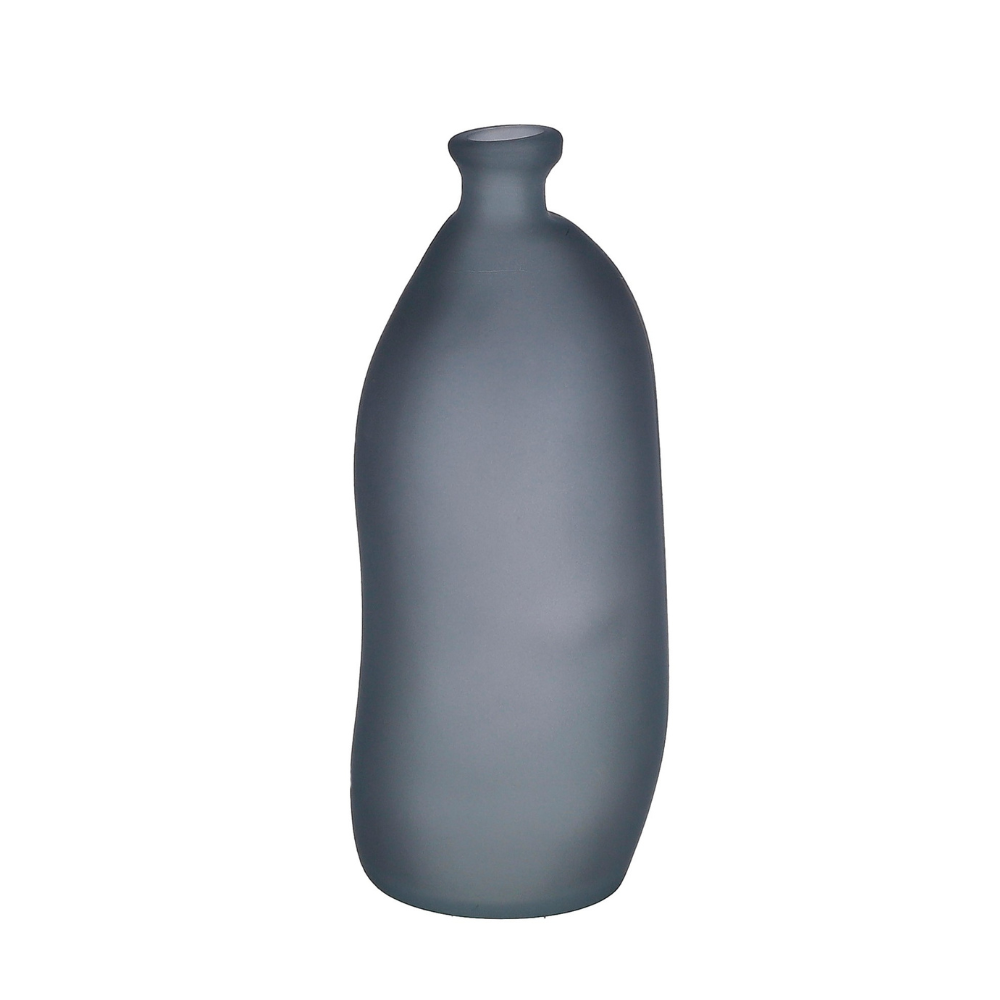 Pinto Recycled Glass Vase - Grey 