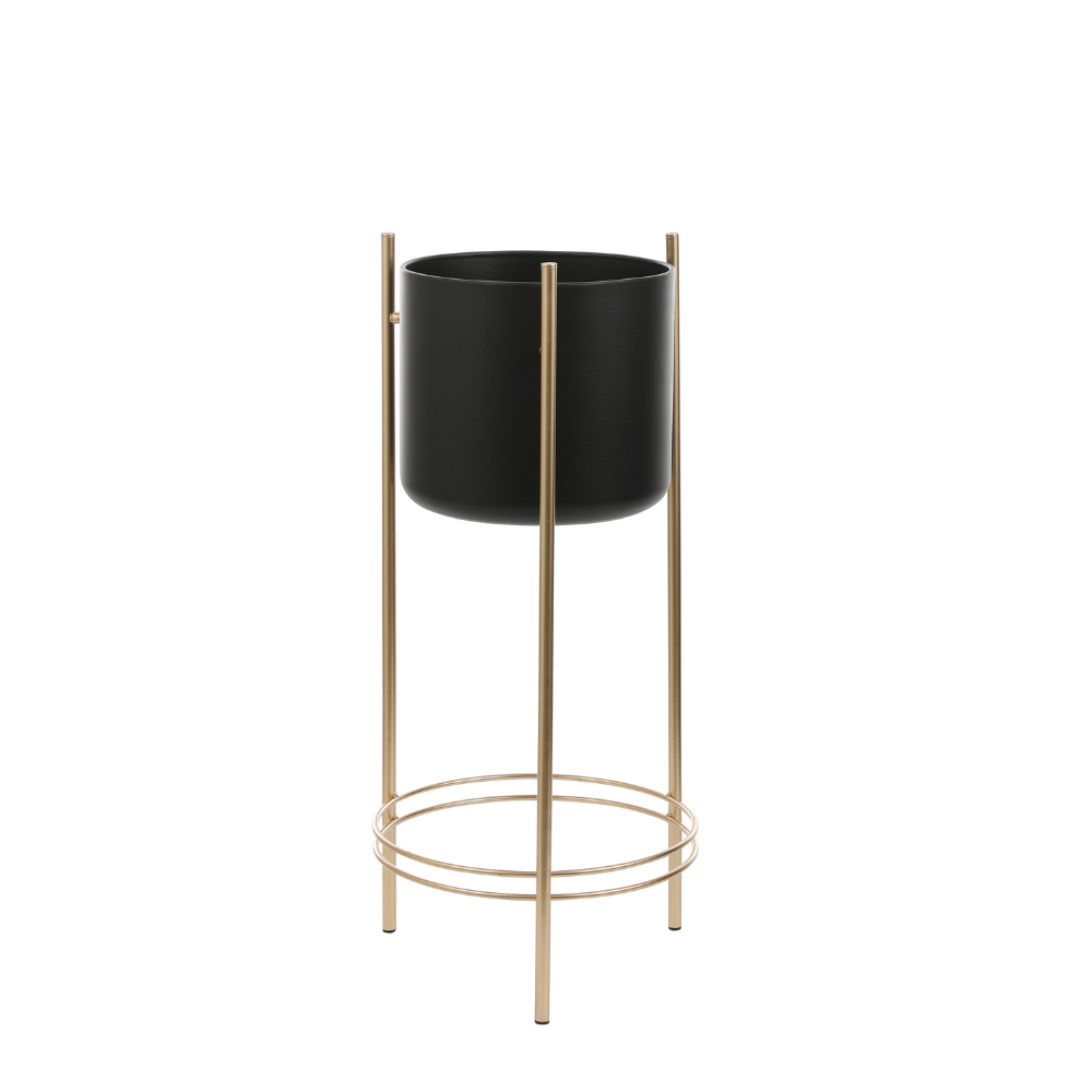 Sverre Pot For Plants On Stand - Black 