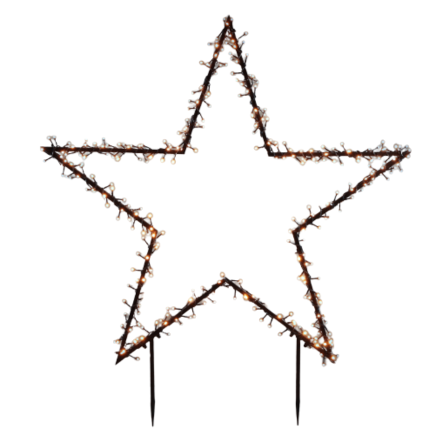 Garden Star Light With Stake 225 Led Lights Warm White Includes 8 Functions