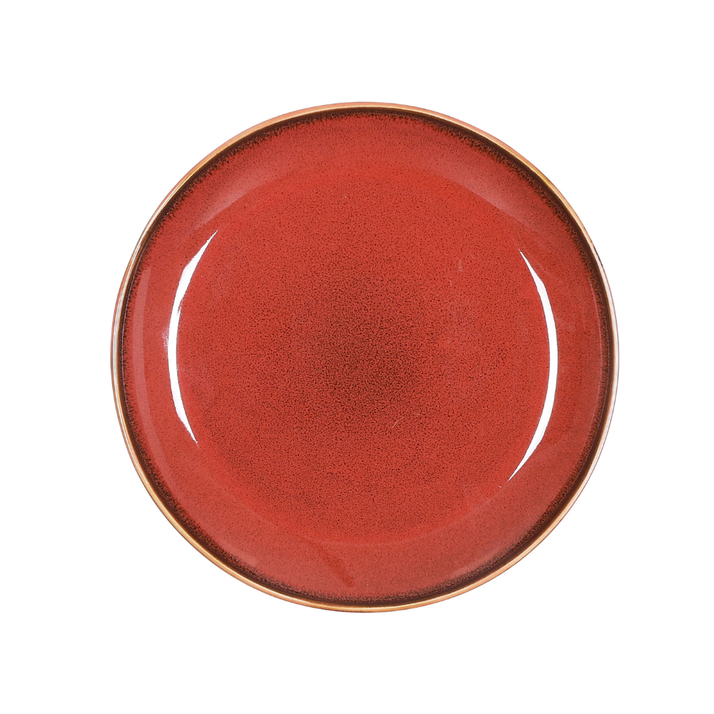 Rhea Ceramic Breakfast Plate Brown 
