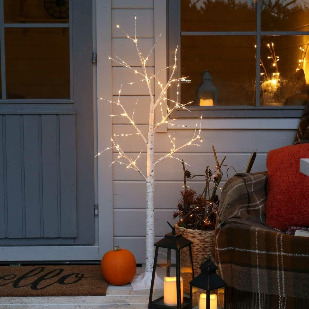 Birch Dried Tree Classic White With 750 Led And Timer