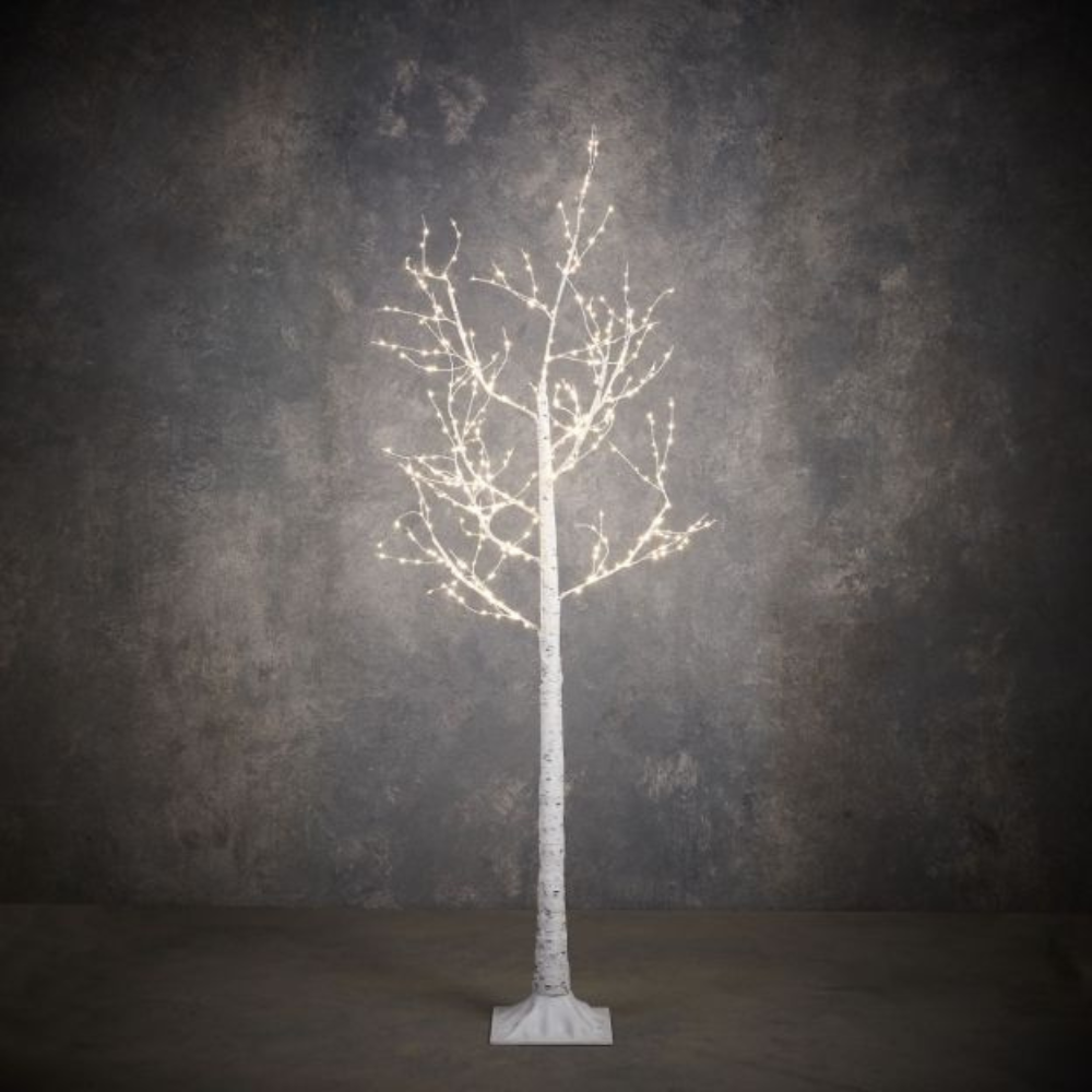 Birch Dried Tree Classic White With 400 Led And Timer