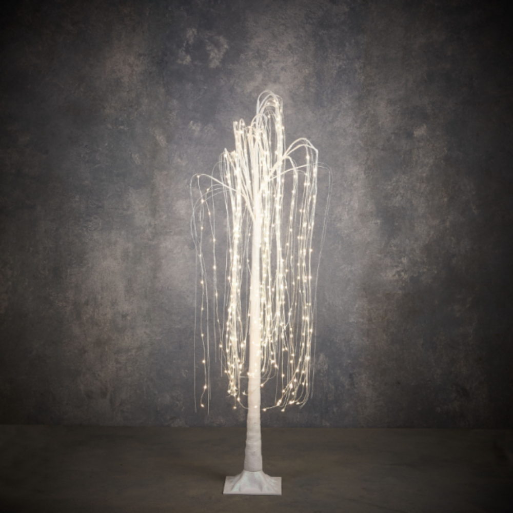 Willow Decorative Tree With 400 LED Lights And Timer White 