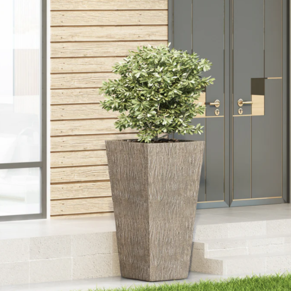 Bravo Outdoor Square Pot Planter - Brown
