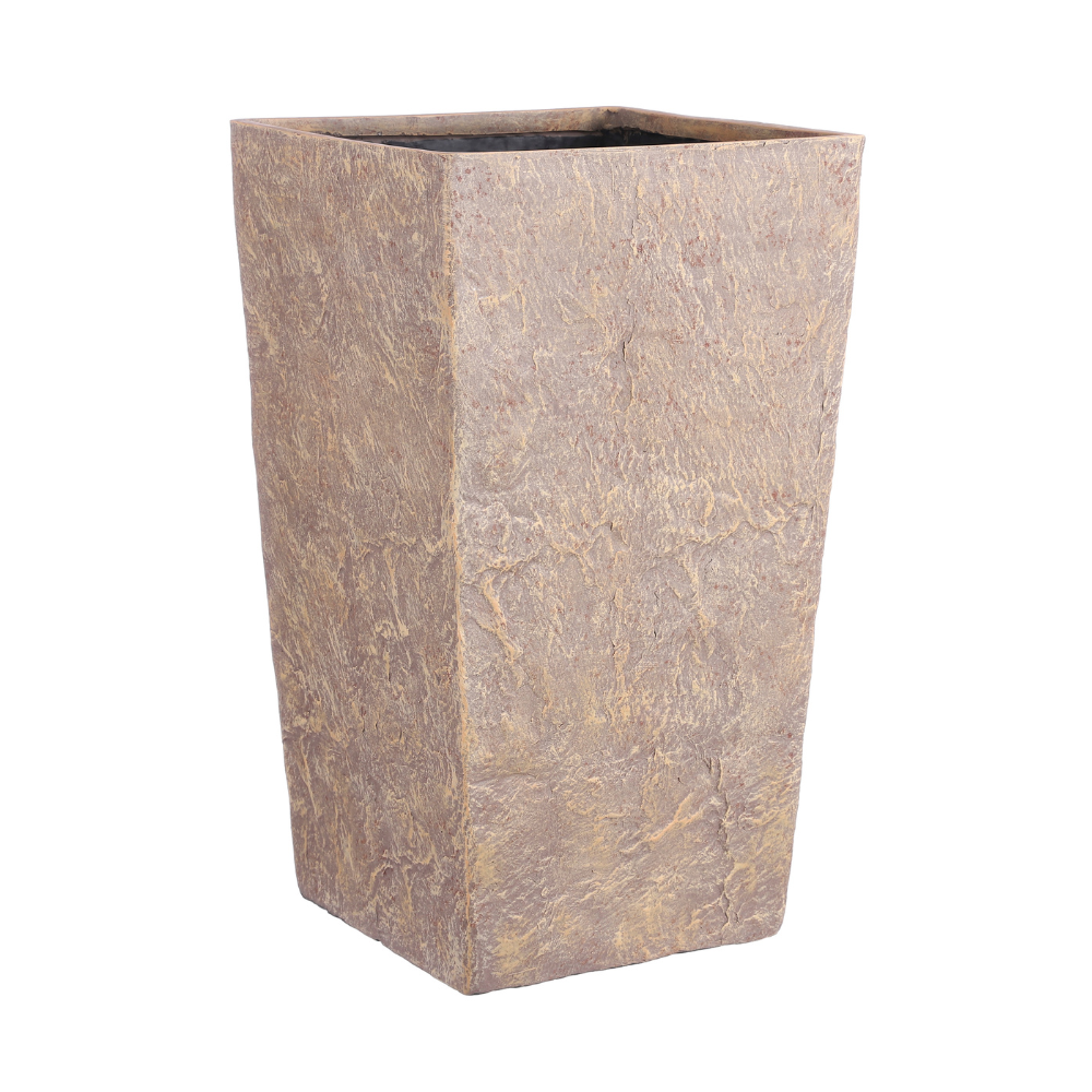 Bravo Outdoor Square Pot Planter - Brown