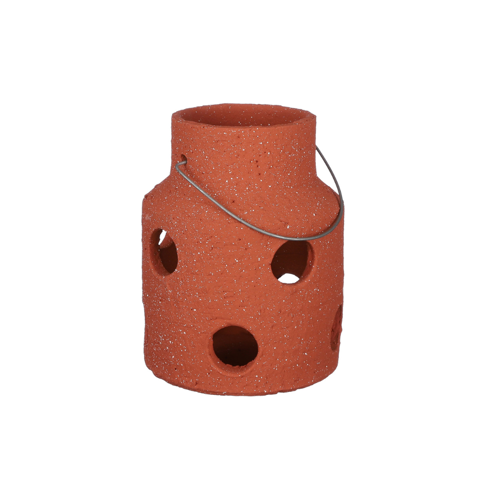 Pietra Lantern Terracotta (S) - Brown 