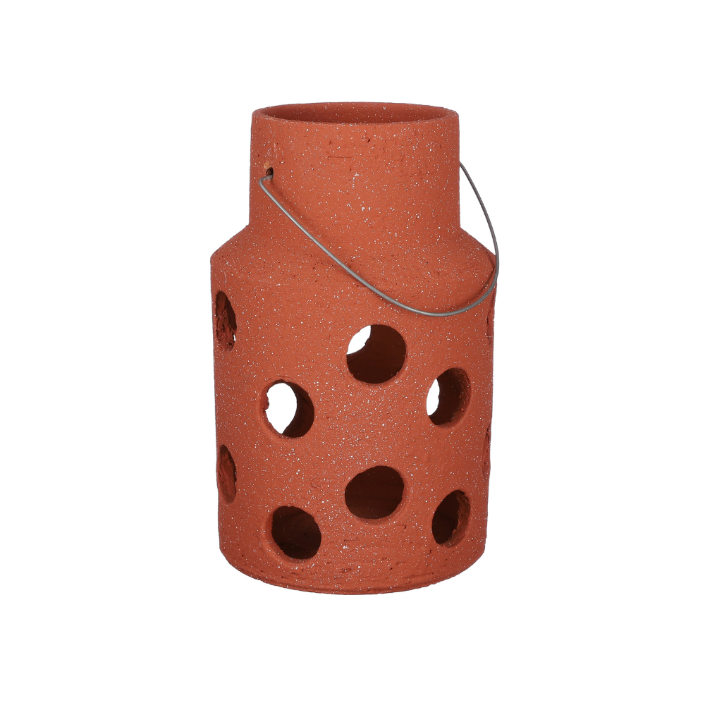 Pietra Lantern Terracotta (M) - Brown 