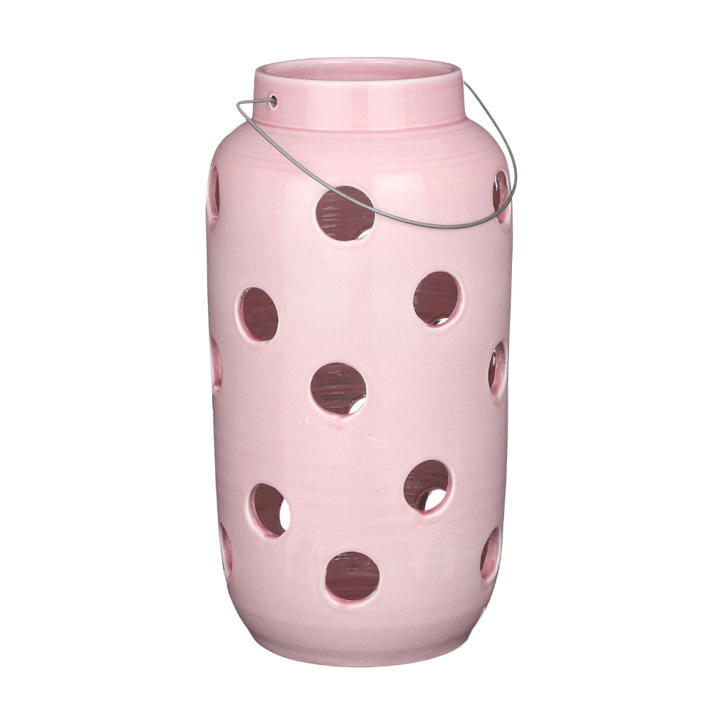 Arena Ceramic Lantern (L) - Pink 