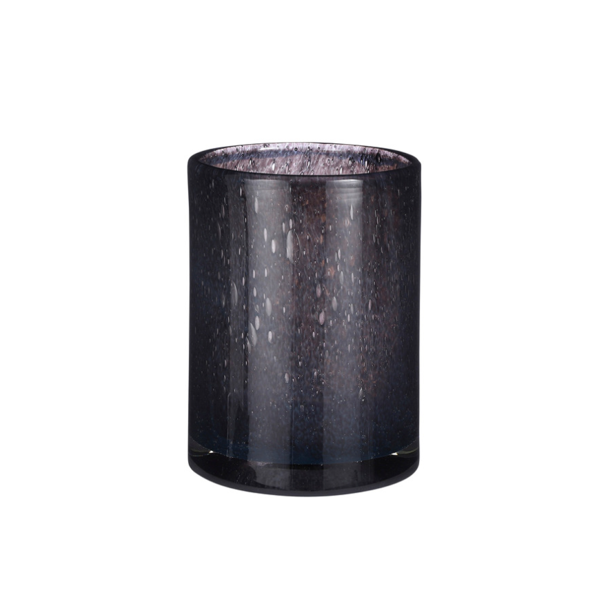 Estelle Cylinder Glass Vase (M) - Dark Blue