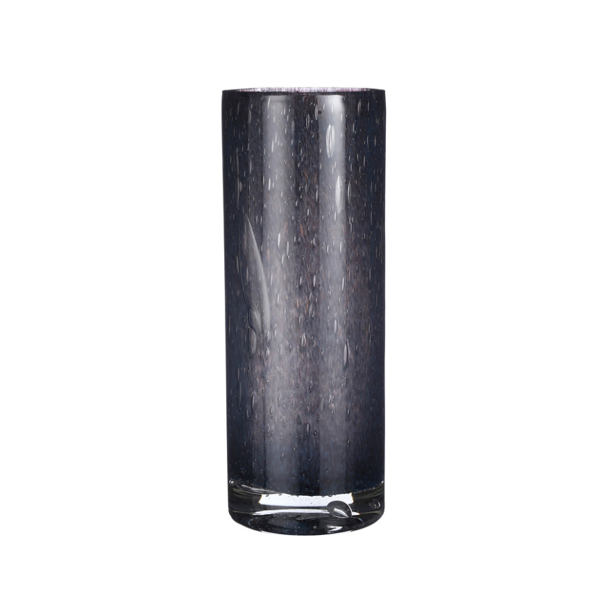 Estelle Cylinder Glass Vase (L) - Dark Blue