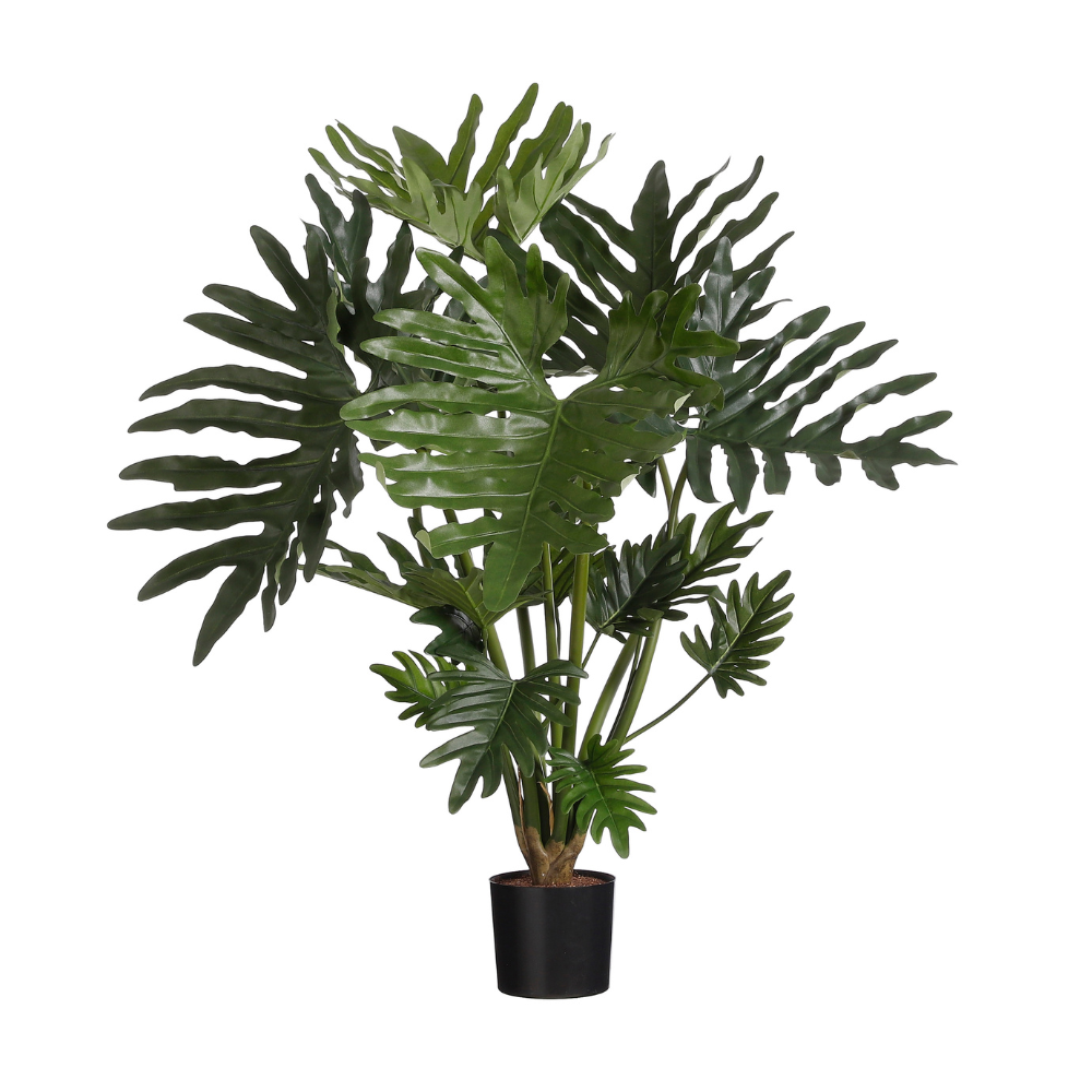 Artificial Philodendron selloum Plant in pot - Green