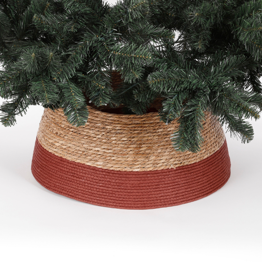 Treeskirt Made Of Natural Jute Dark Red
