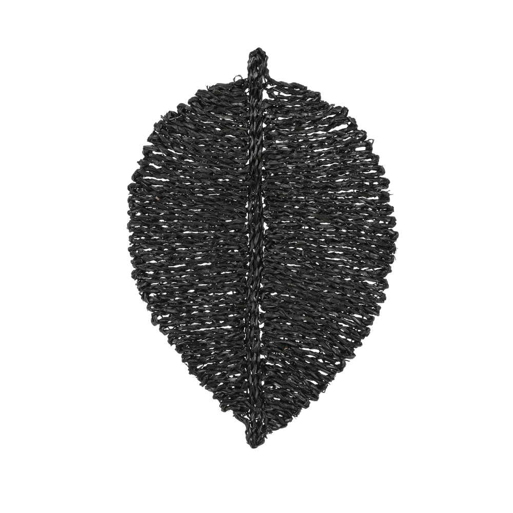 Leaf Shaped Placemat - Black