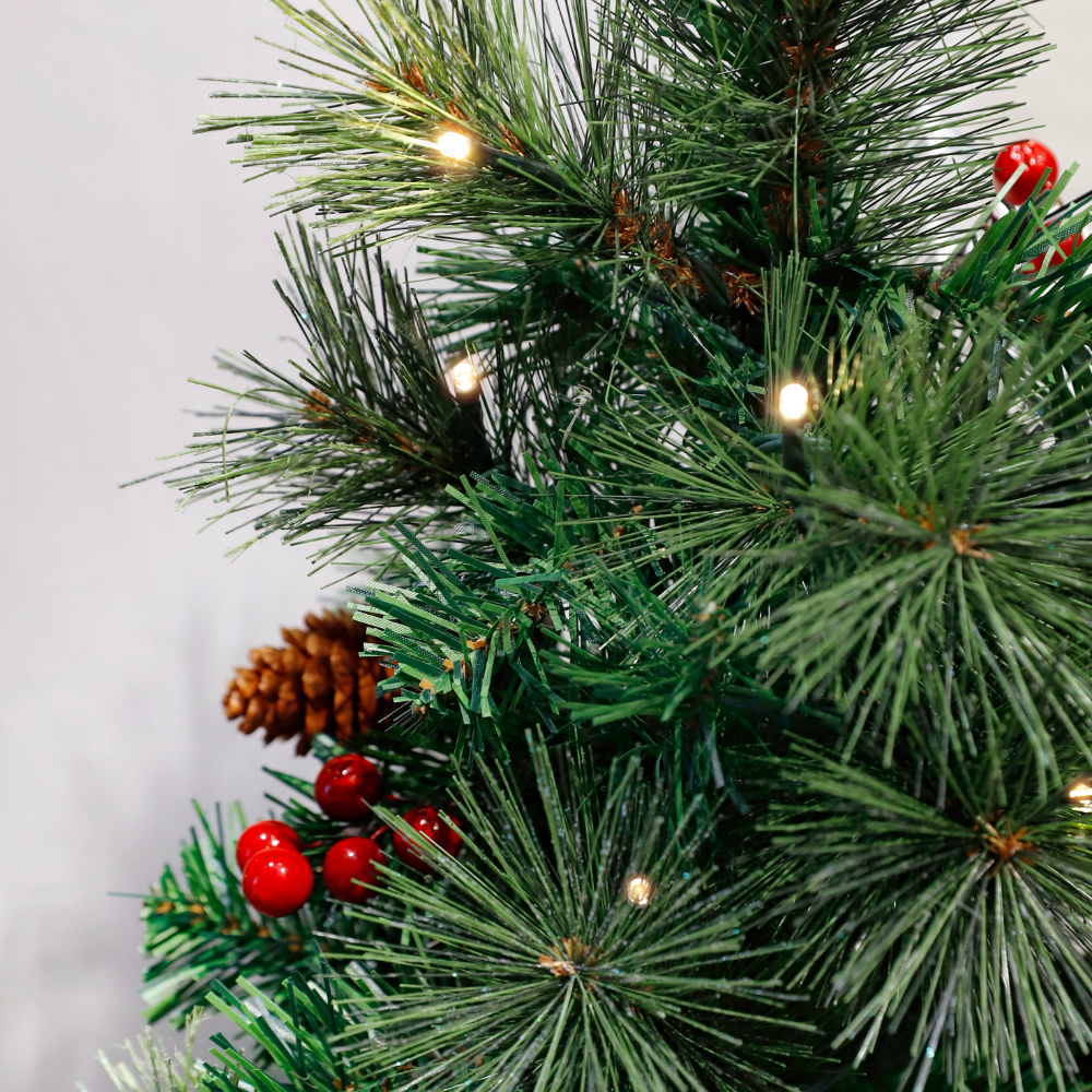  Warth Christmas Tree With Burlap Led Lights