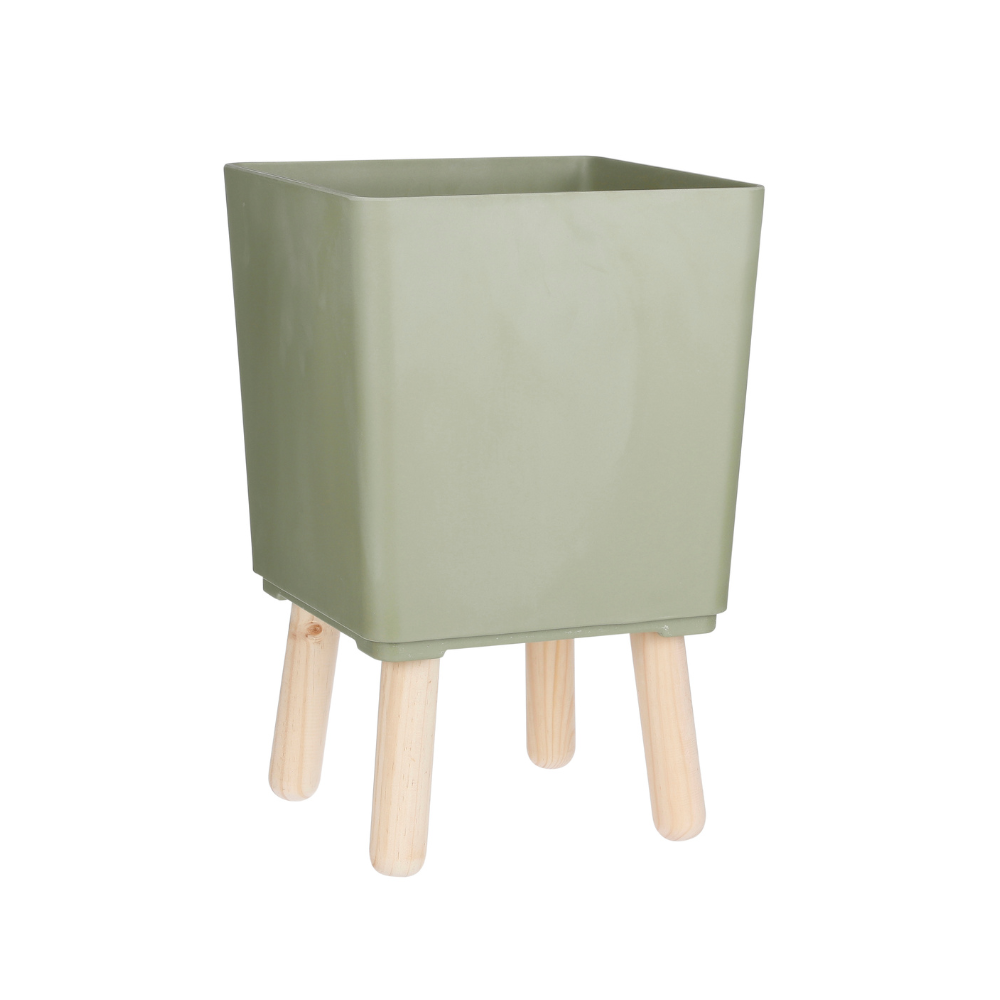 Orion Outdoor Square Pot With Stand For Planters - Green 