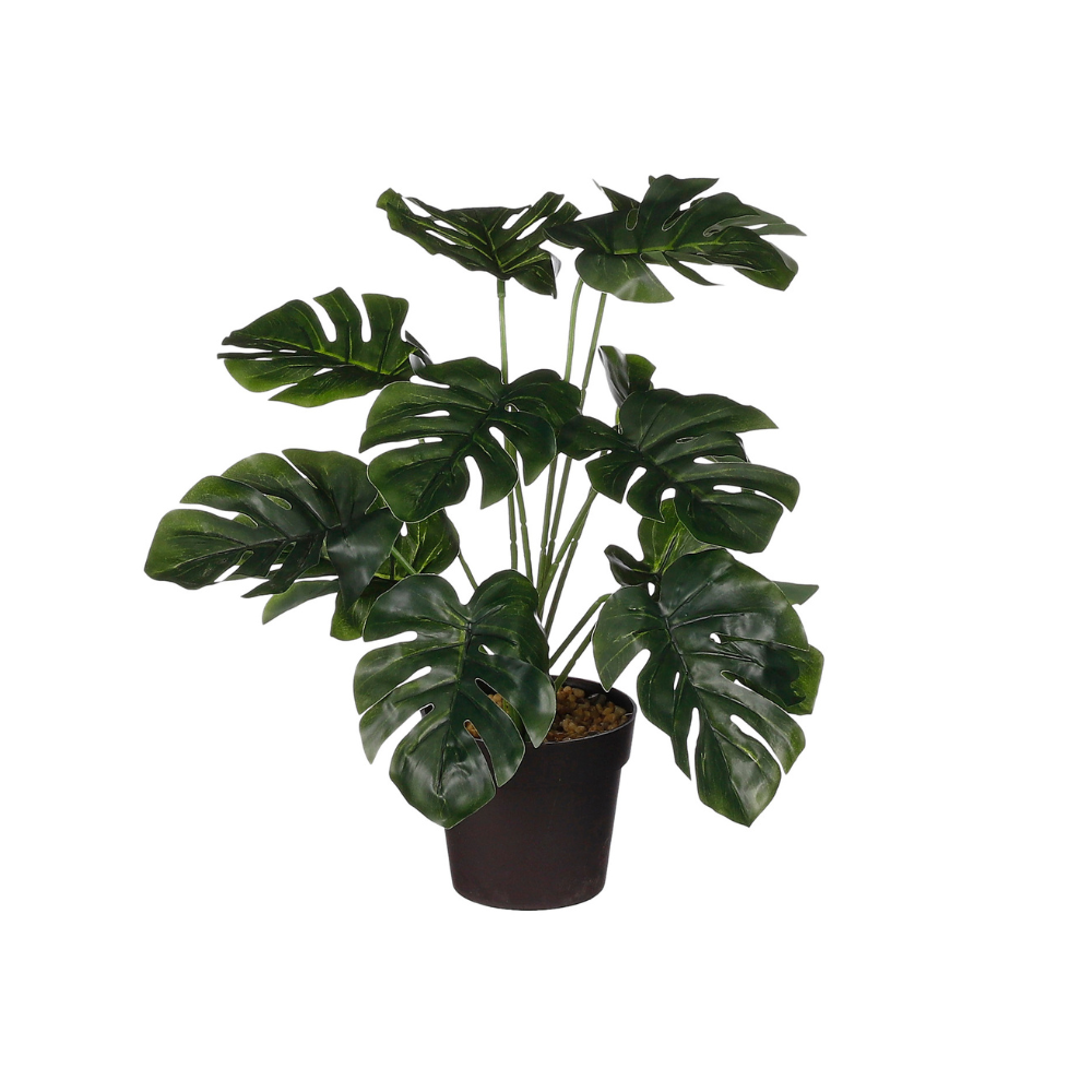 Monstera Artificial Plant in Pot - Green