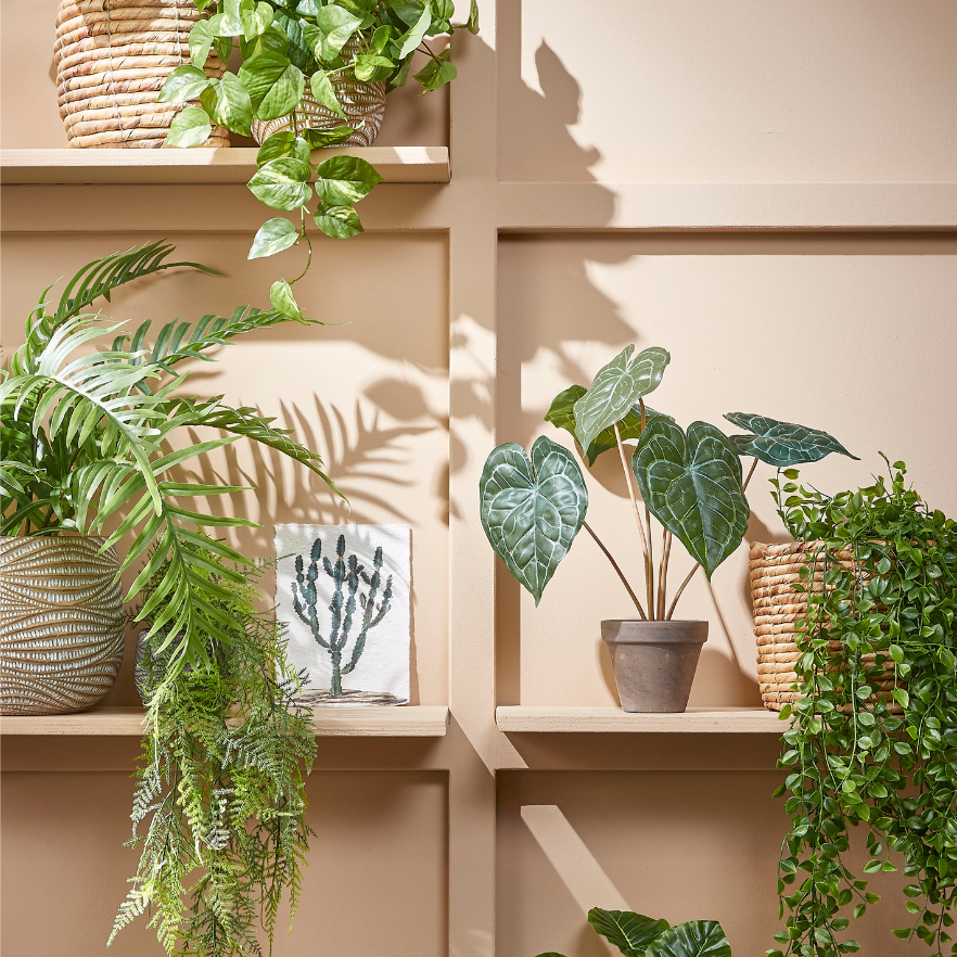 Alocasia Artificial Plant In Pot - Green