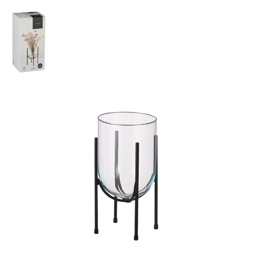 Jamey Glass Vase On Stand