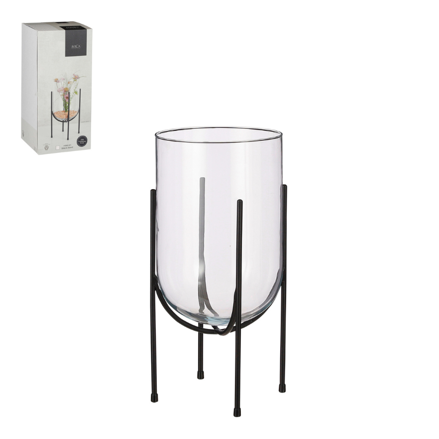 Jamey Glass Vase On Stand