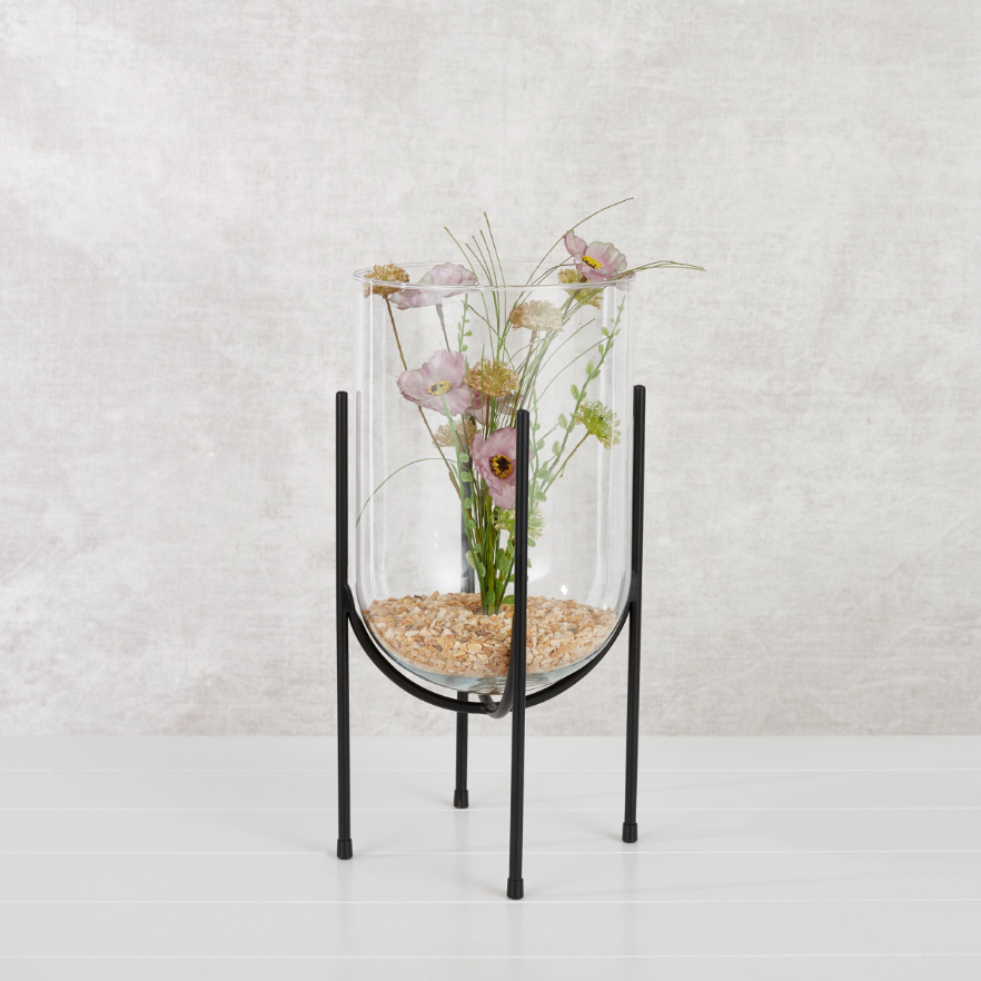 Jamey Glass Vase On Stand