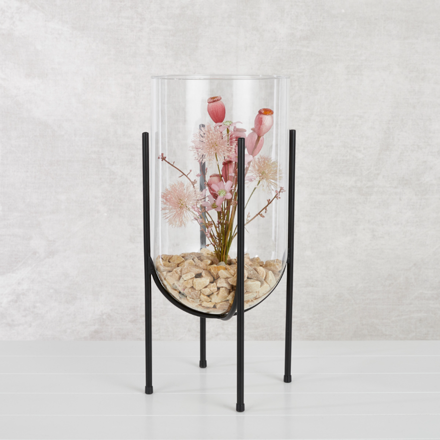Jamey Glass Vase On Stand 