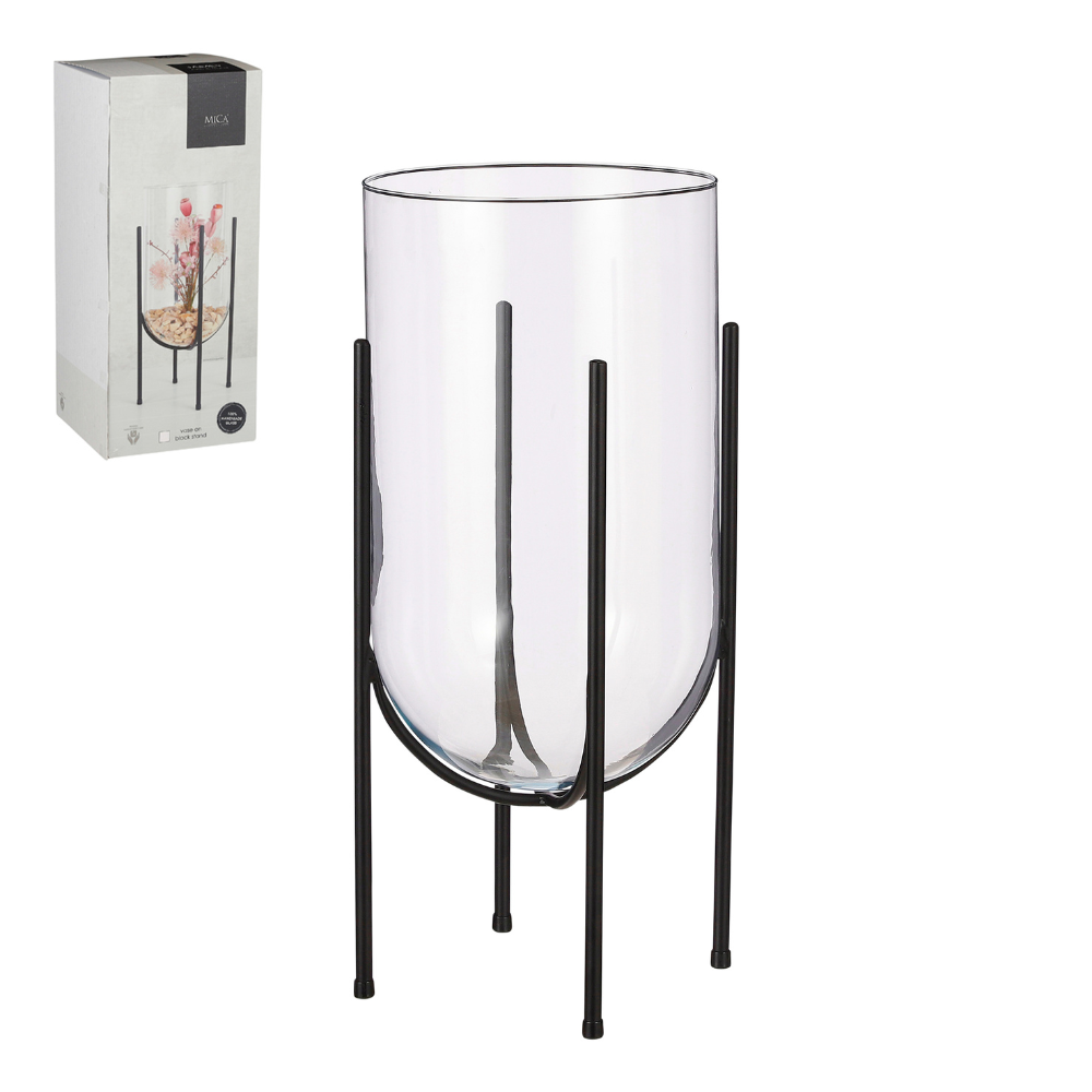 Jamey Glass Vase On Stand 
