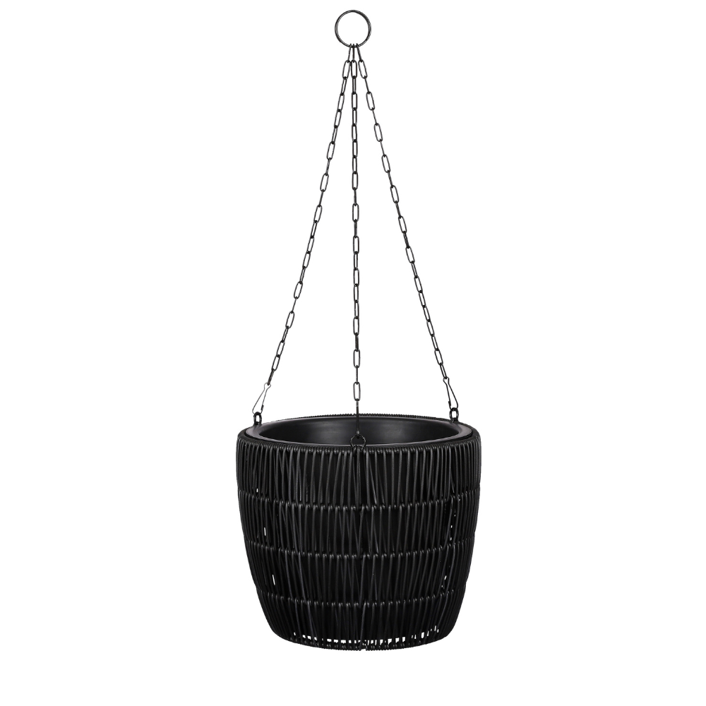 Peta Outdoor Hanging Pot Planter Black