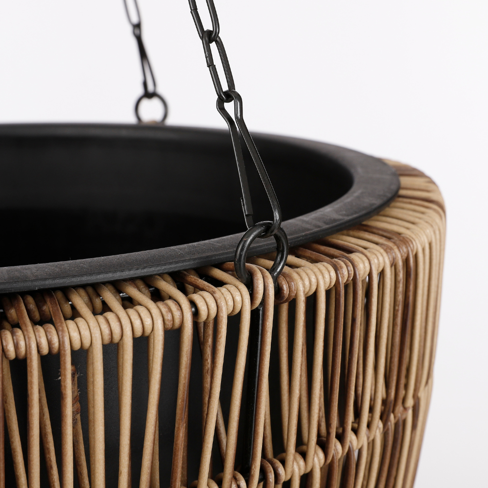 Peta Outdoor Hanging Pot Planter Brown 