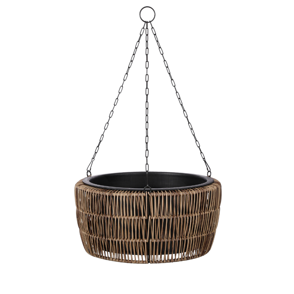 Peta Outdoor Hanging Pot Planter Brown 