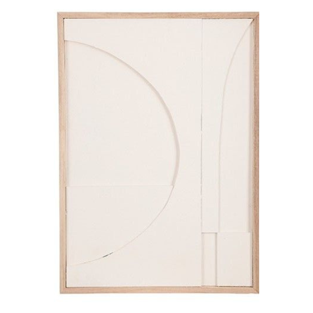 Canvas Wall Decoration Angela - White/Beige