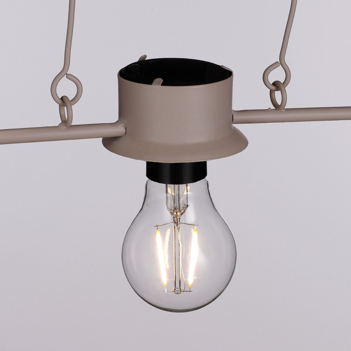  Dimitri Outdoor Solar Lamp With Pot-Light Grey