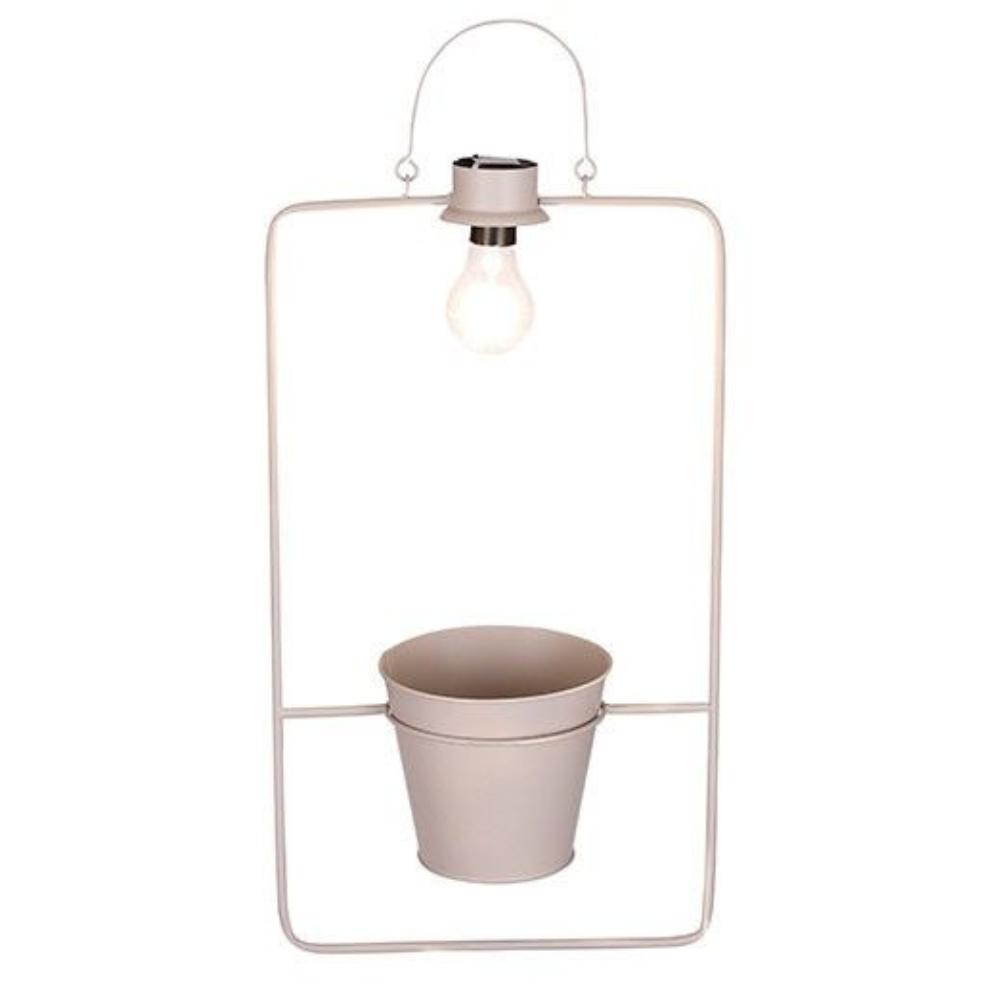  Dimitri Outdoor Solar Lamp With Pot-Light Grey