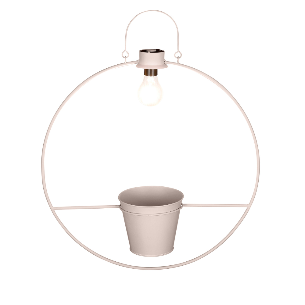 Dimitri Outdoor Solar Lamp With Pot - Grey