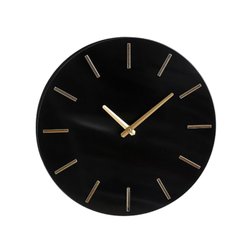 Brixen Aluminium Wall Clock-Black