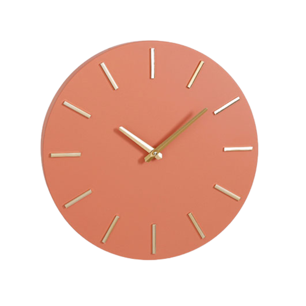 Brixen Wall Clock Aluminium - Terra Brown