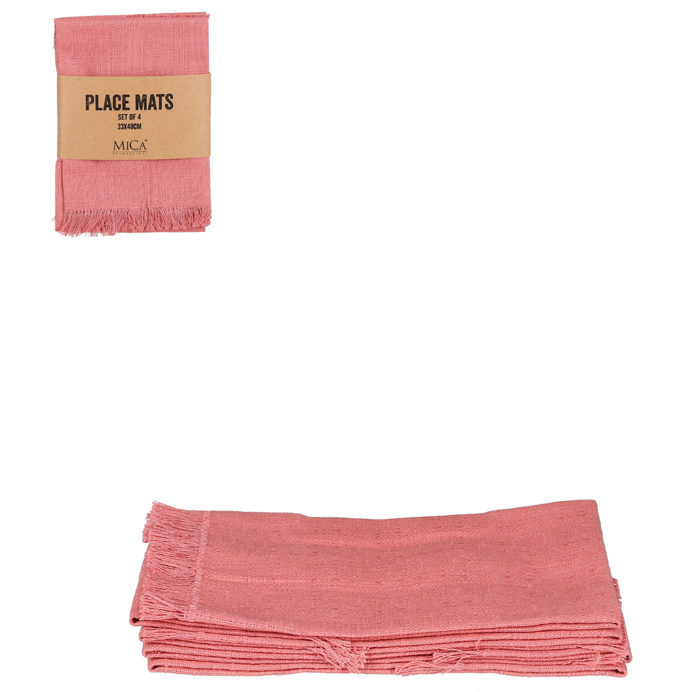 Villia 4-Pieces Placemat-Salmon