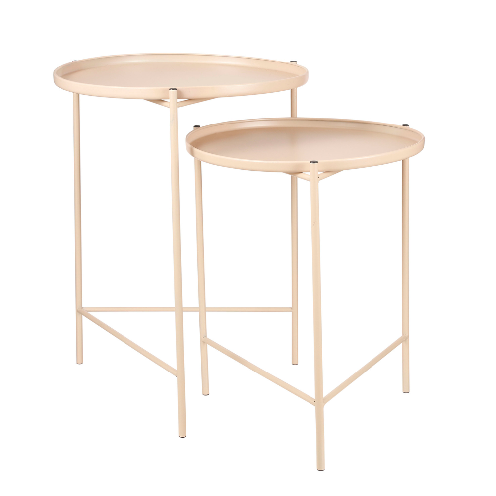 Suncoat Outdoor (L) Side Table-Dusky Pink Matt