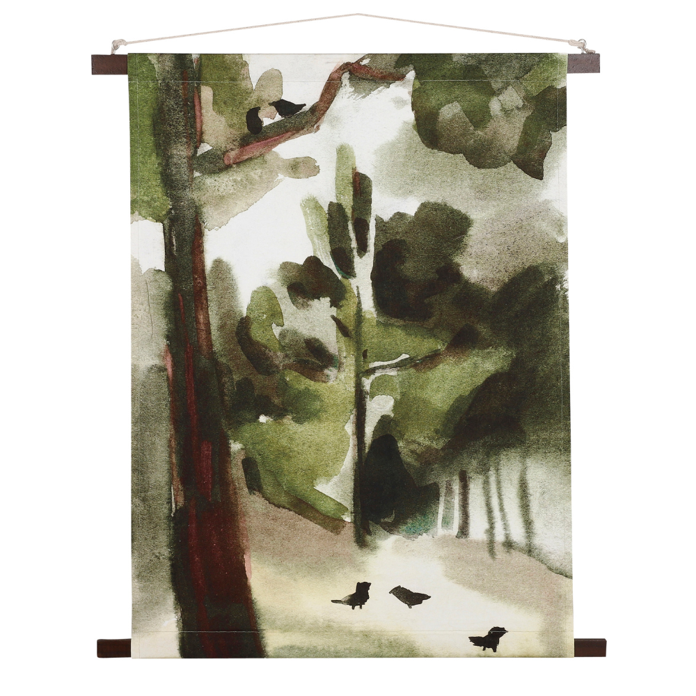 Wall Hanger Canvas Natural Forest - Green