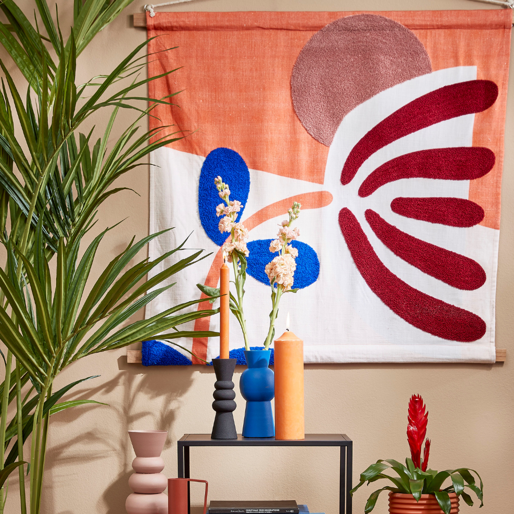 Canvas Wall Hanging Falling Deep - Orange