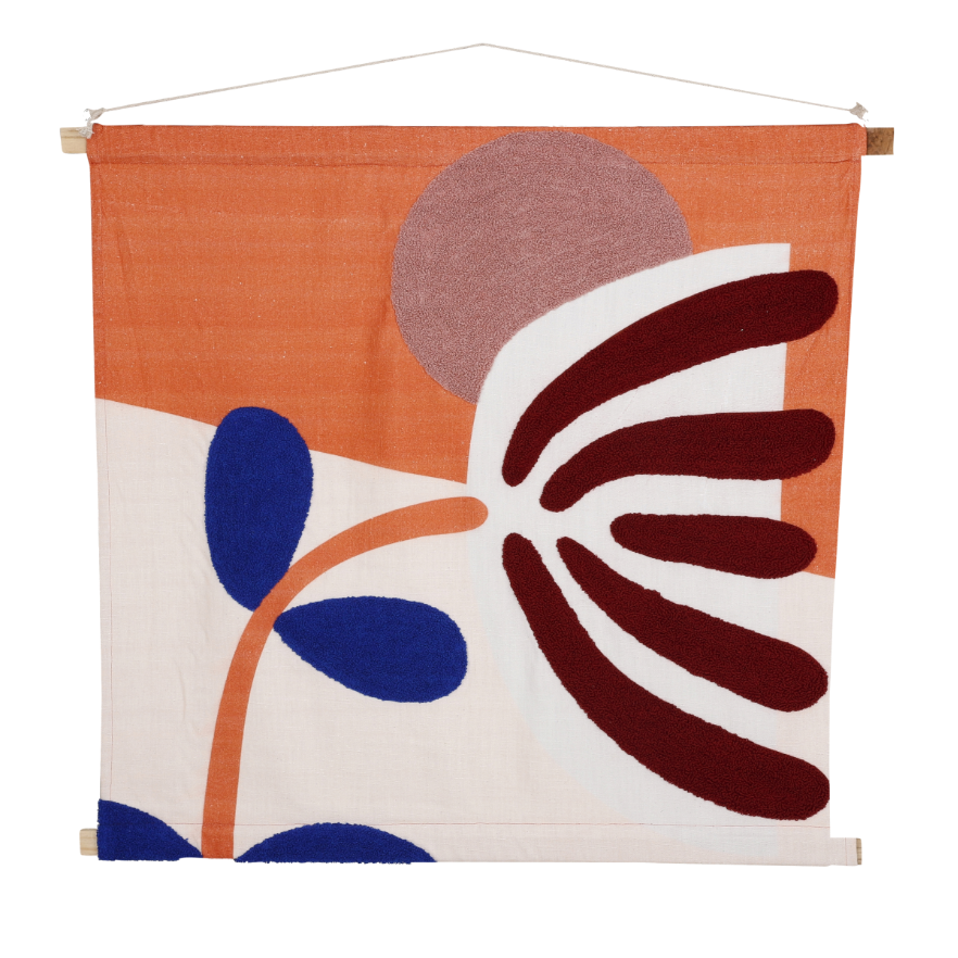 Canvas Wall Hanging Falling Deep - Orange