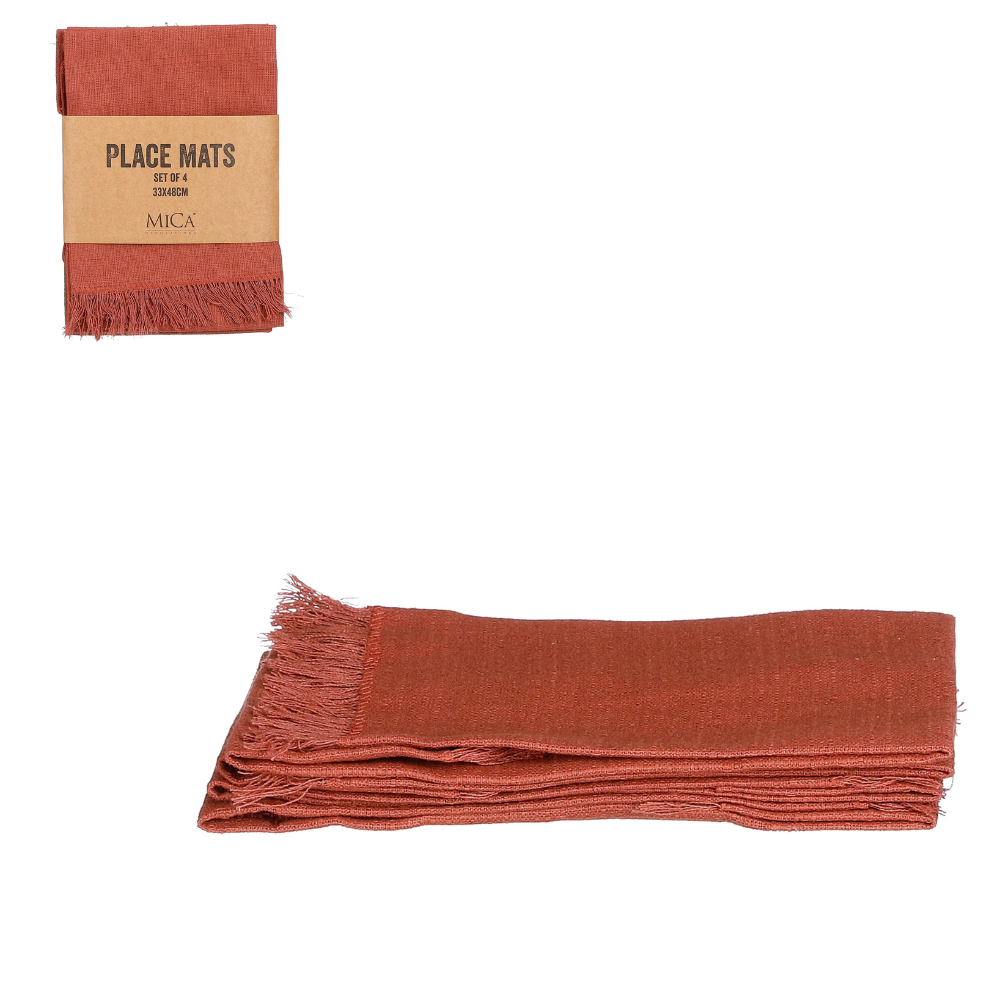 Villia Placemat Set Of 4 - Dark Brown 